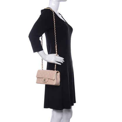 Chanel Iridescent Calfskin Quilted Mini Rectangular Flap Beige 2 of 11