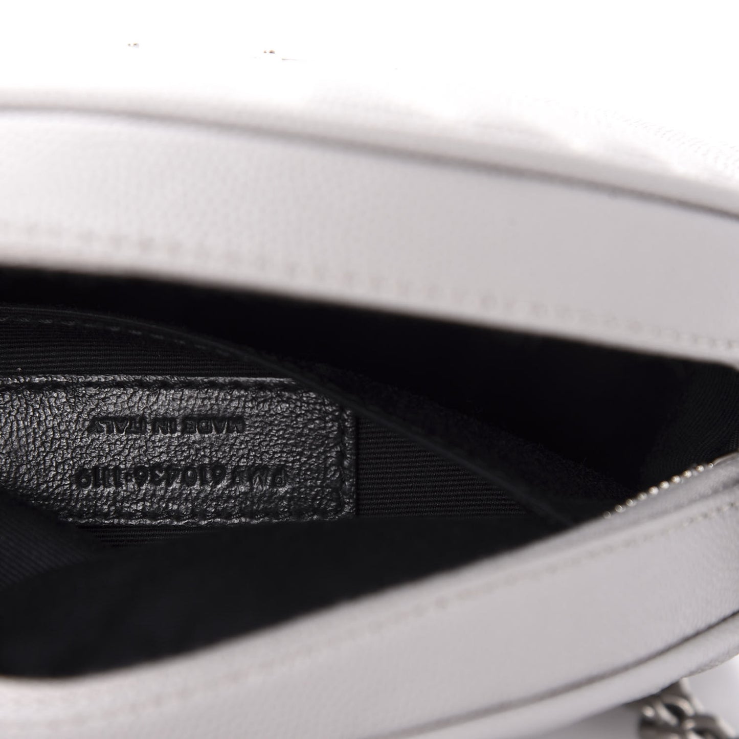 Grain De Poudre Matelasse Chevron Quilted Round Vinyle Camera Bag Souris