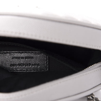 Saint Laurent Grain De Poudre Matelasse Chevron Quilted Round Vinyle Camera Bag Souris 9 of 10