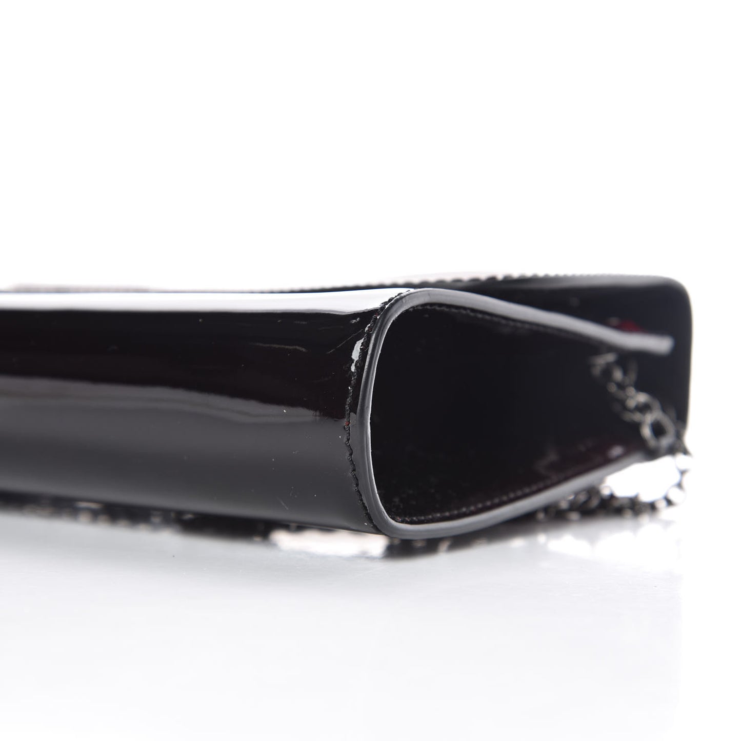 Patent Riviera Clutch Black Red