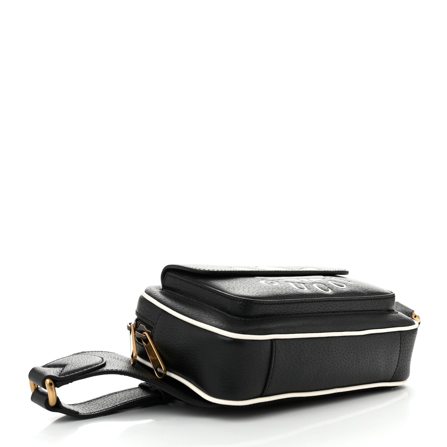 X ADIDAS Textured Dollar Calfskin Belt Bag Black