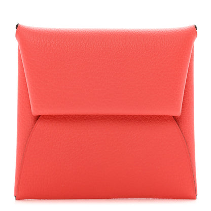Hermes Chevre Mysore Bastia Verso Coin Purse Rose Texas Sienne 1 of 7