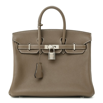 Hermes Taurillon Novillo Birkin 25 Etoupe 1 of 11