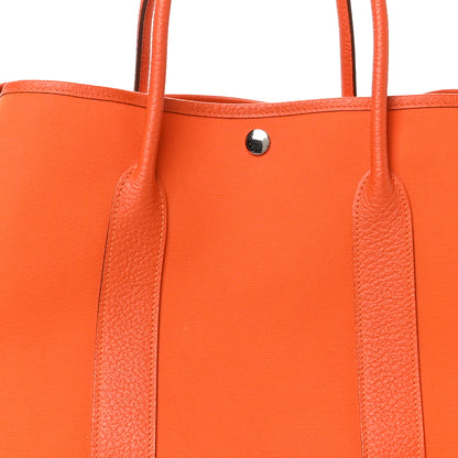 Hermes Toile Negonda Garden Party Tote 36 MM Orange 8 of 10