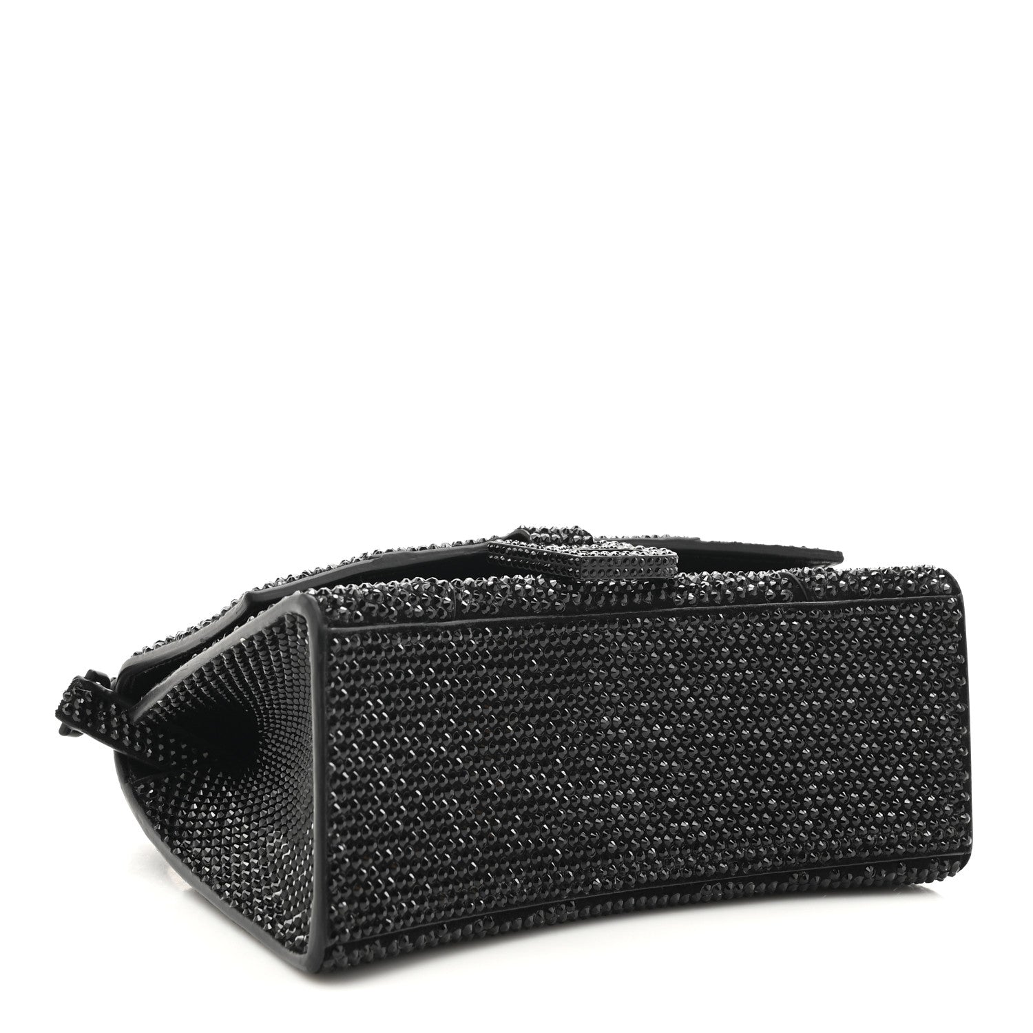 Balenciaga Strass Suede Hourglass Top Handle Bag XS Black Jet 4 of 11