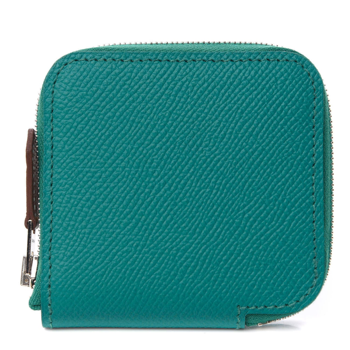 Epsom Silk'in Coin Purse Bleu Paon