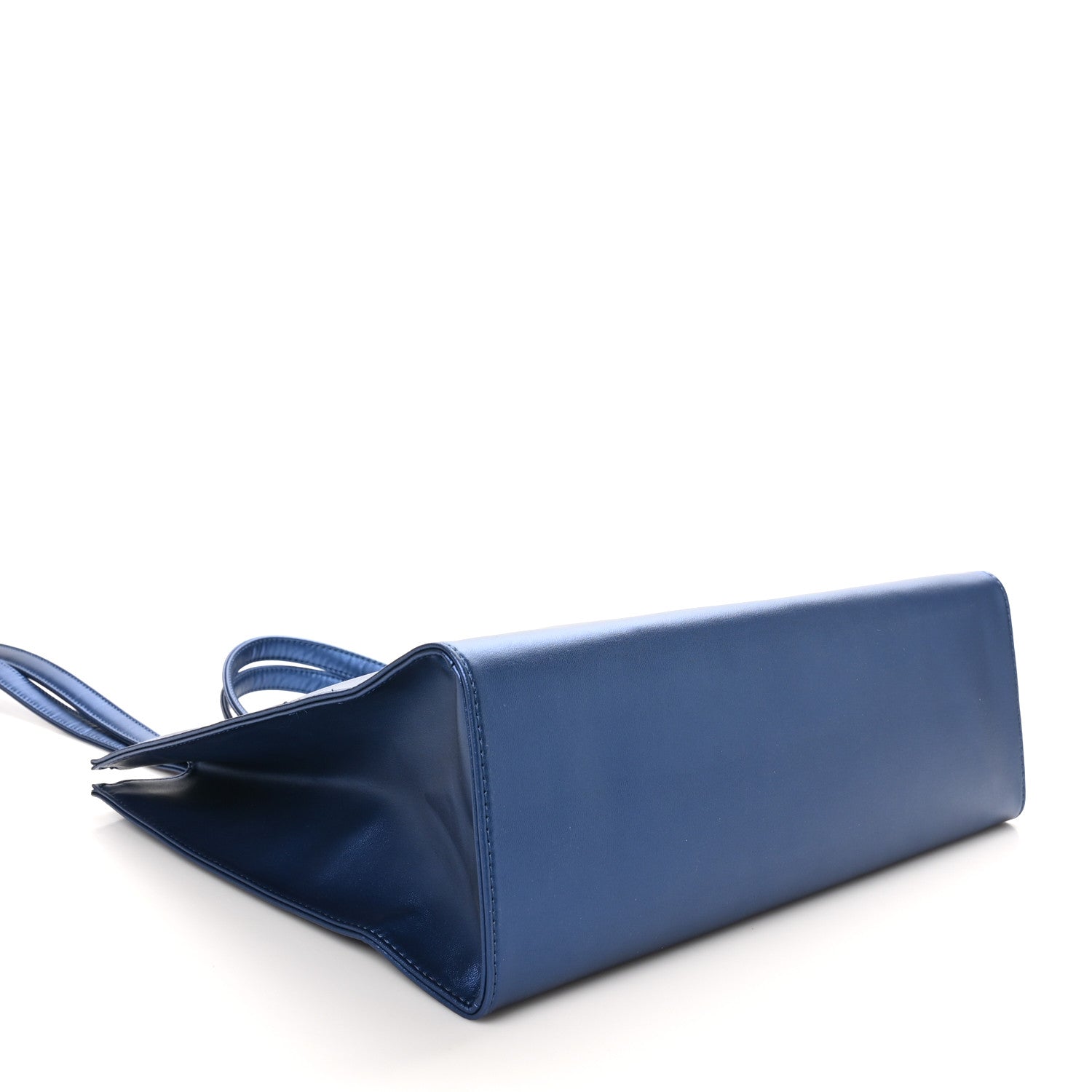 Telfar Metallic Vegan Leather Medium Shopping Bag Cobalt 4 of 9