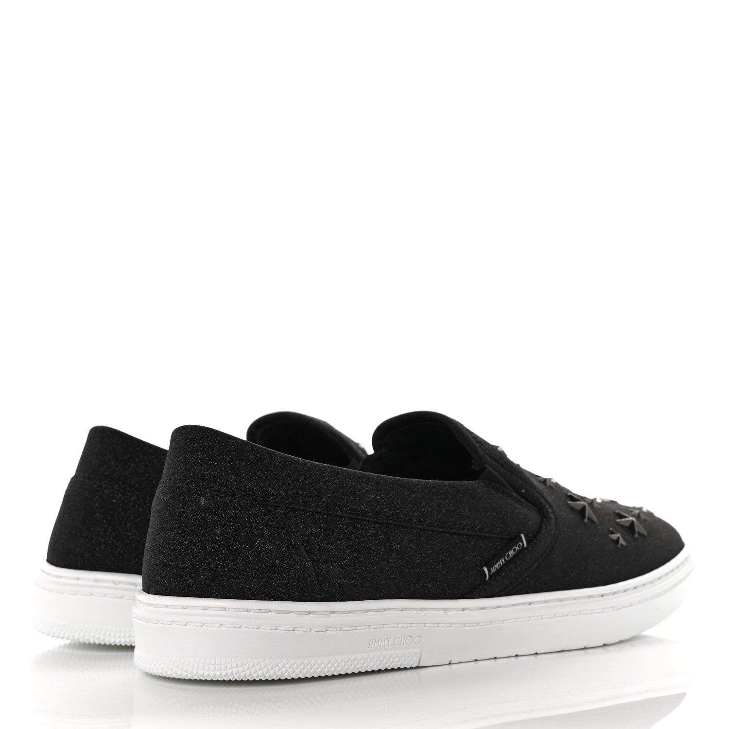 Jimmy Choo Fine Glitter Suede Mens Grove Sneakers 41.5 Black 4 of 8