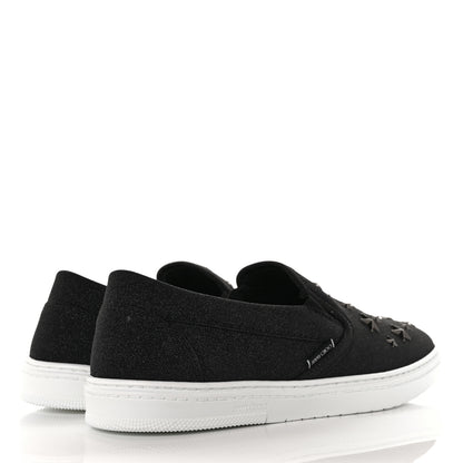Jimmy Choo Fine Glitter Suede Mens Grove Sneakers 41.5 Black 4 of 8
