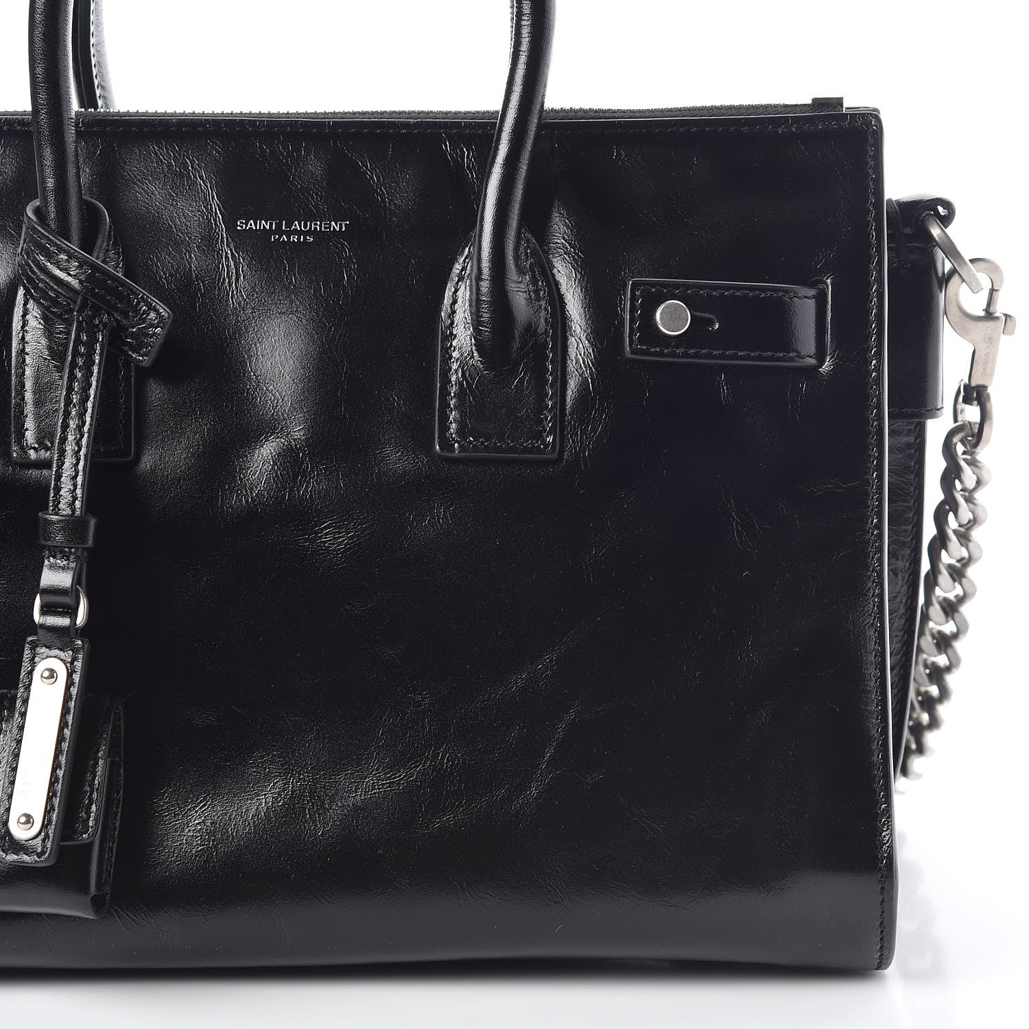 Saint Laurent Glace Calfskin Baby Souple Sac De Jour Black 8 of 10