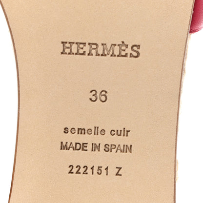 Hermes Nappa Famosa Espadrille Sandals 36 Rosa Framboise 6 of 8