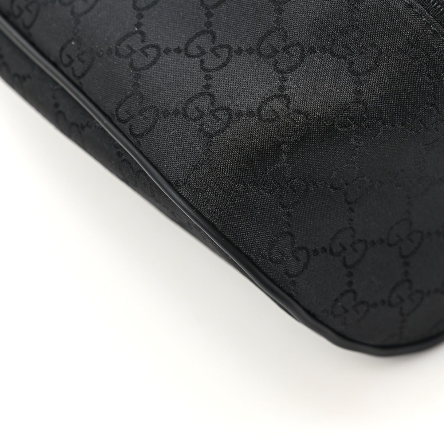 Nylon Monogram Fanny Pack Belt Bag Black