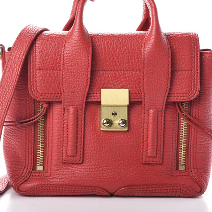 3.1 Phillip Lim 3.1 Textured Calfskin Mini Pashli Satchel Red 7 of 9