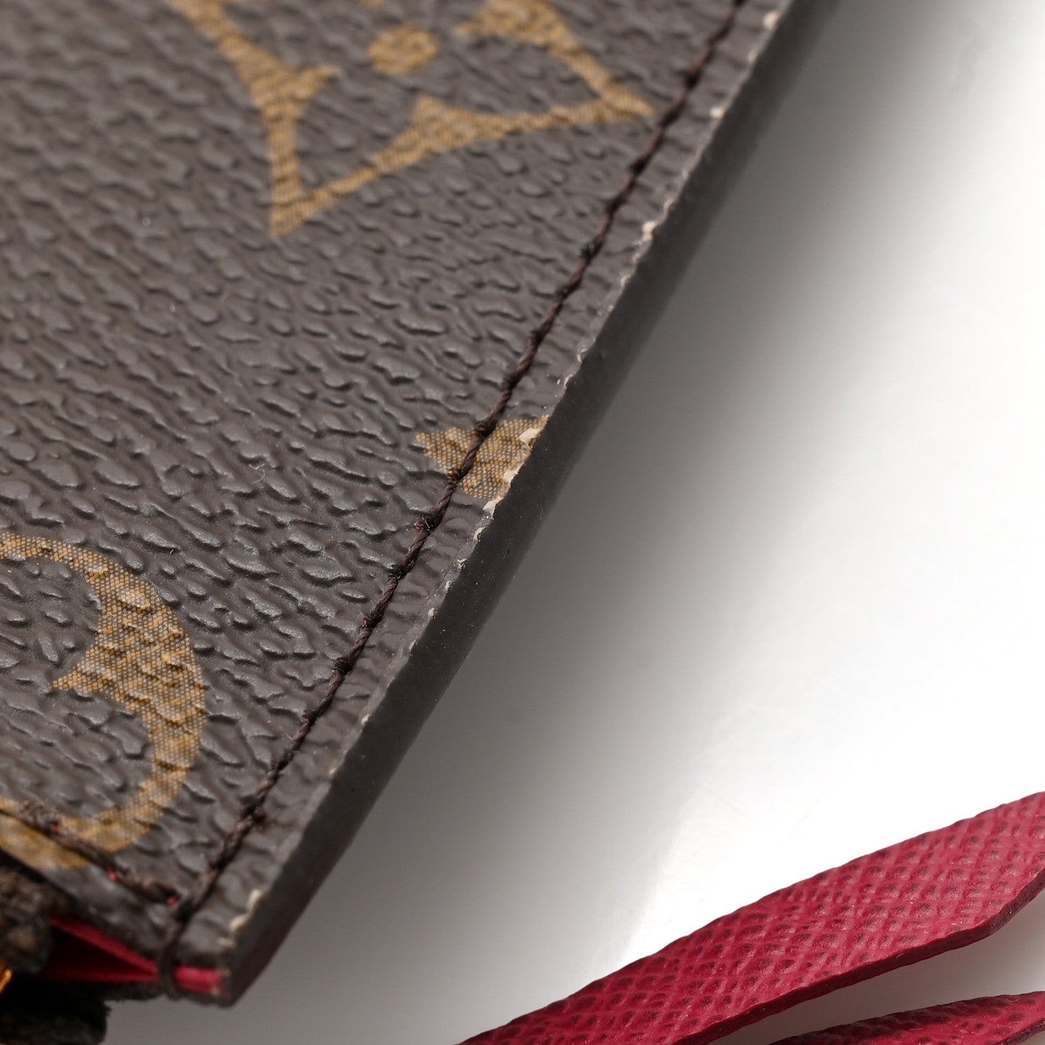 Louis Vuitton Monogram Felicie Chain Wallet Zippered Insert Fuchsia 7 of 9