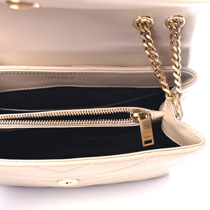 Saint Laurent Calfskin Y Quilted Monogram Small Loulou Chain Satchel Dark Beige 4 of 4