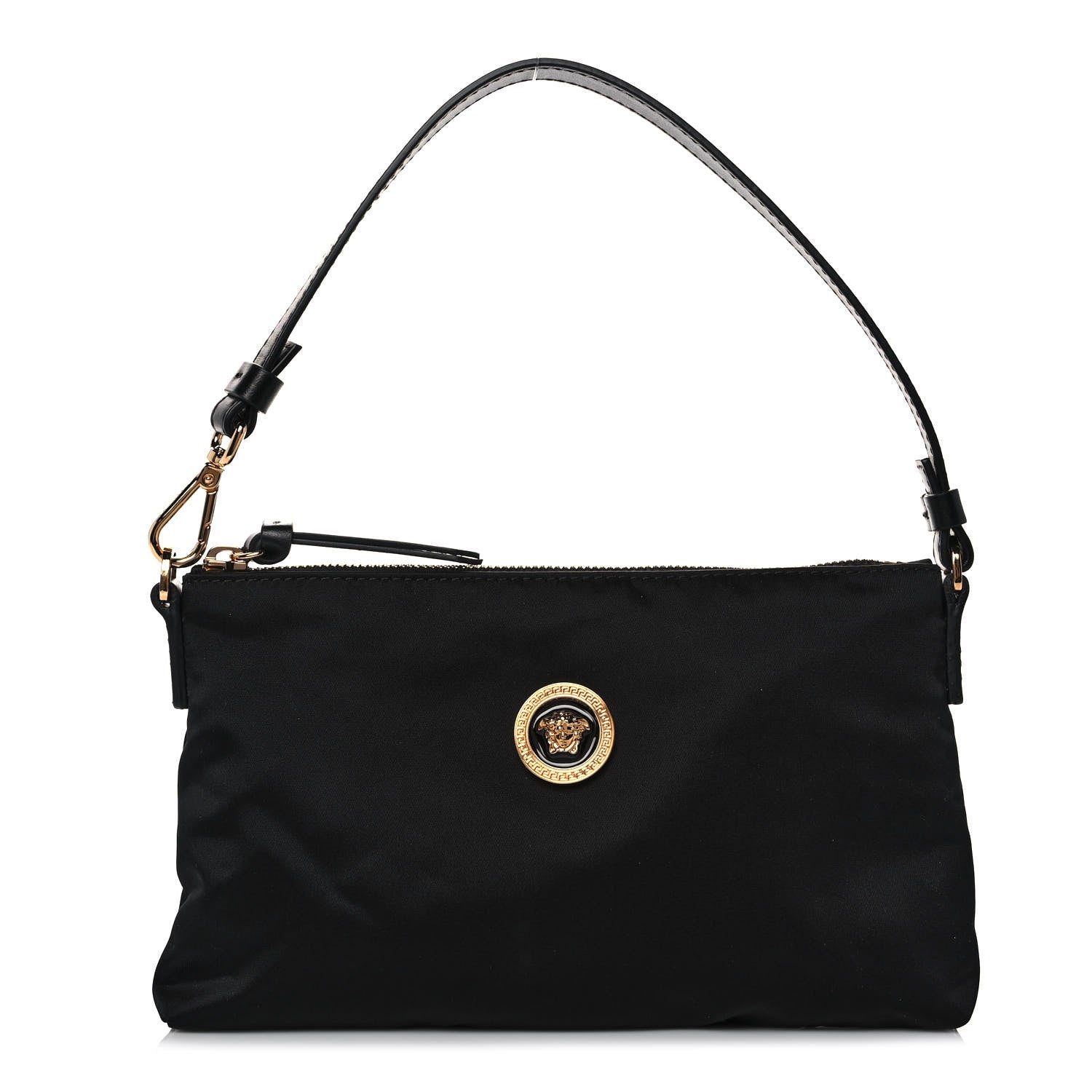 Versace Nylon Tribute Icon Flat Pouch Black 1 of 10