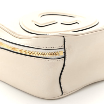 Gucci Sakai Be Green Calfskin Diagonal Stitched Blondie Top Handle Bag Mystic White 8 of 10