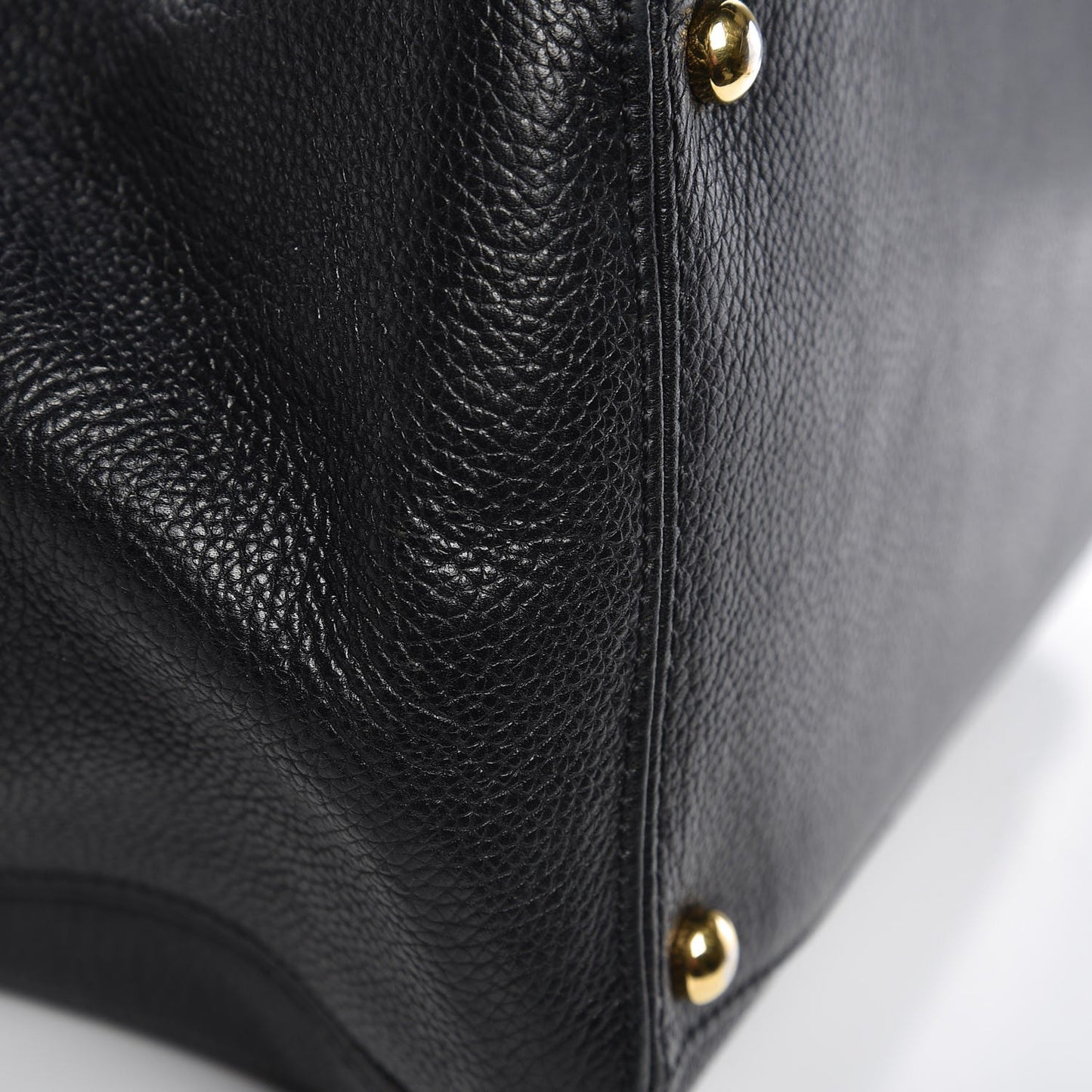 Calfskin Cerf Executive Shopper Tote Black