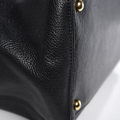Chanel Calfskin Cerf Executive Shopper Tote Black 19 of 21