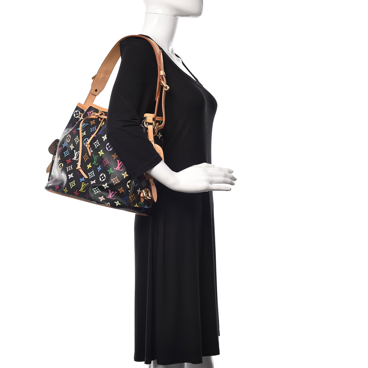 Louis Vuitton Monogram Multicolor Petit Noe Black 1 of 13