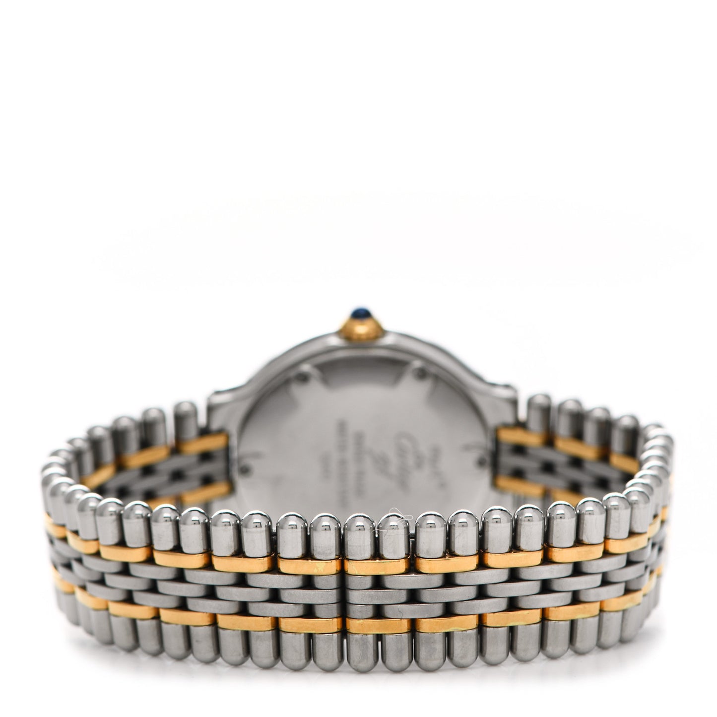 Stainless Steel 18K Yellow Gold 28mm Must De 21 Bullet Link Quartz Watch