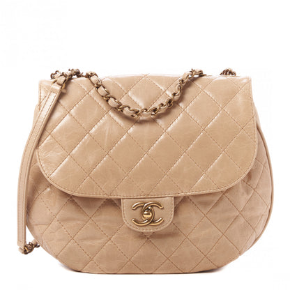Chanel Glazed Calfskin Quilted Medium Bubble CC Flap Beige 1 of 9