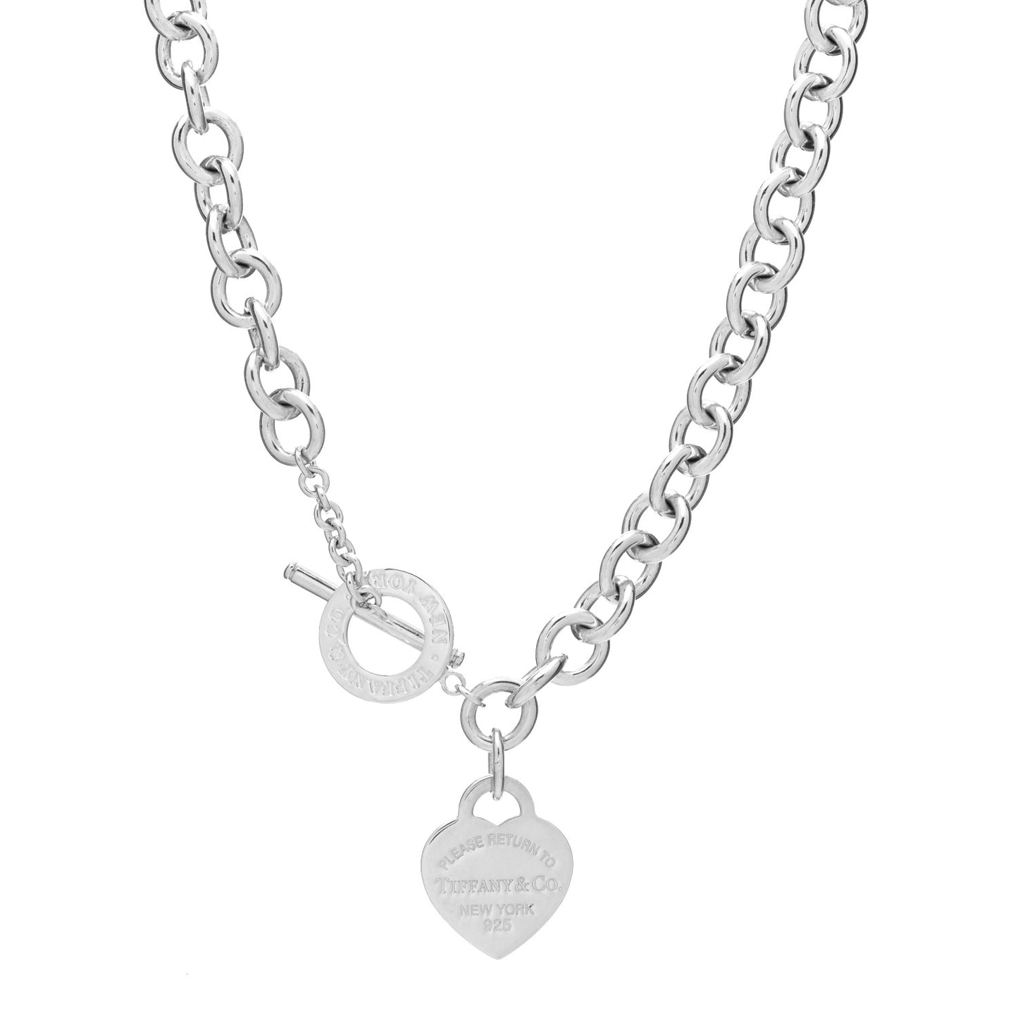 Sterling Silver Return to Tiffany Heart Tag Toggle Necklace