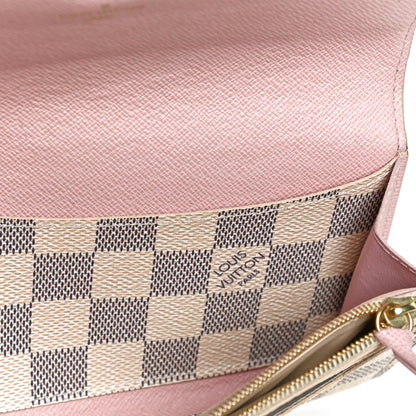 Louis Vuitton Damier Azur Emilie Wallet Rose Ballerine 10 of 10