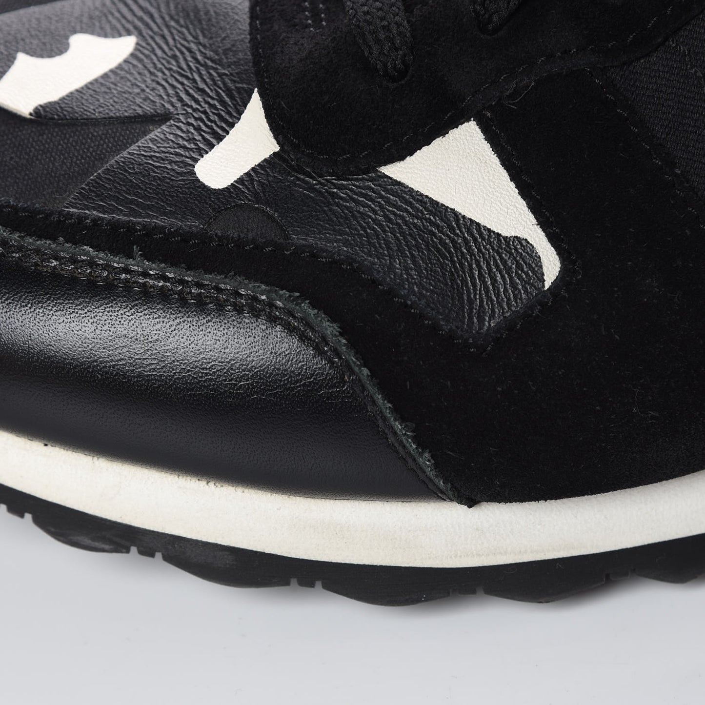 Nappa Suede Camouflage Mens Rockrunner Sneakers 44 Black White