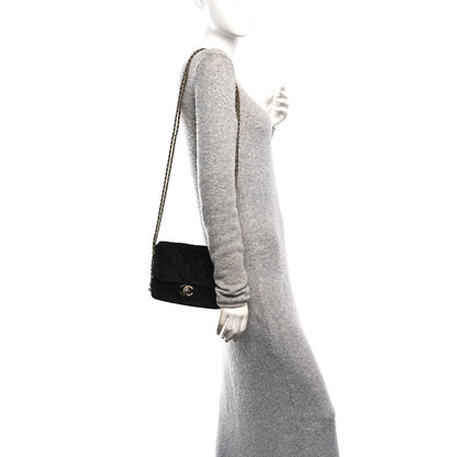 Chanel Velvet Quilted Crush On Chains Flap Bag Black 2 of 10