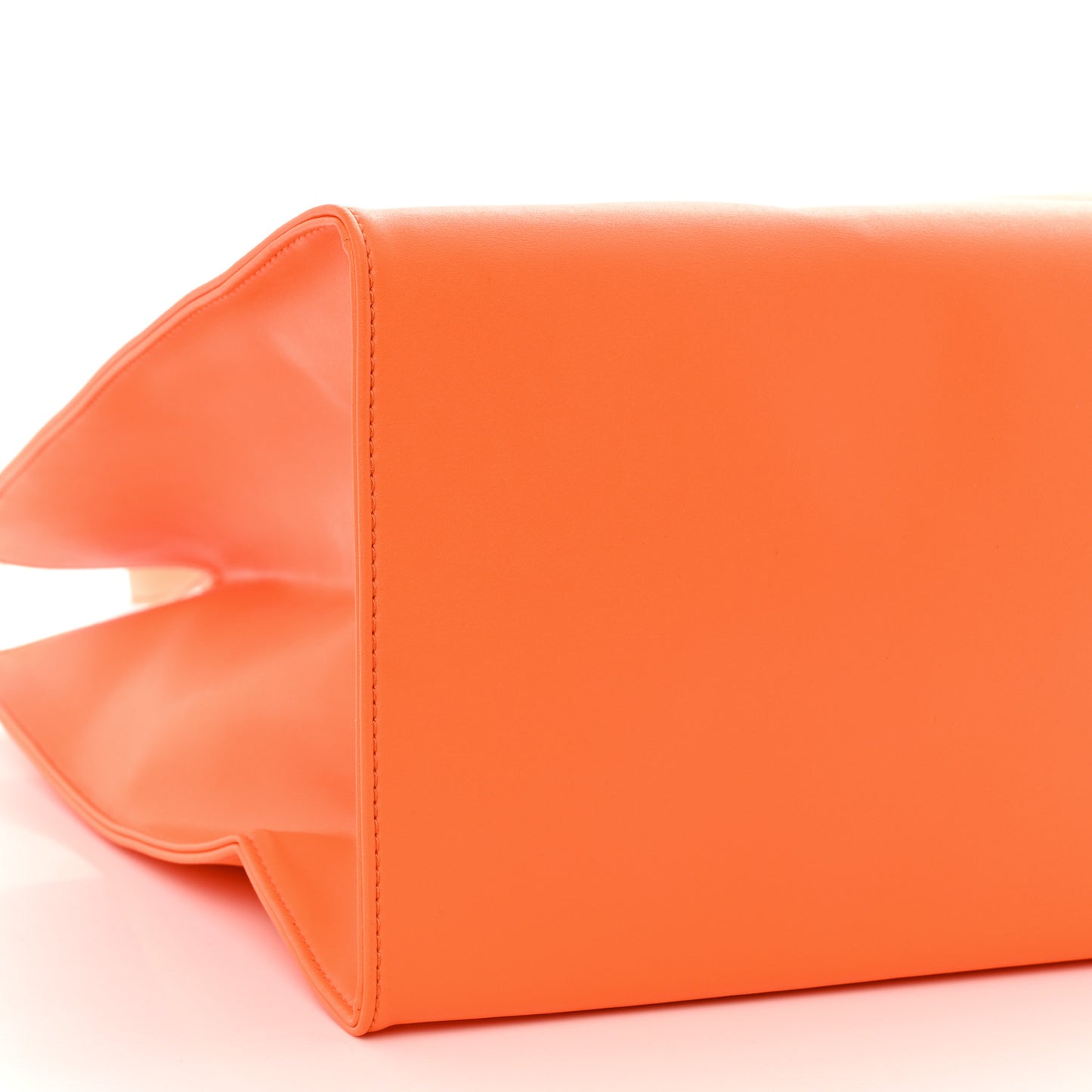 Vegan Leather Large Shopping Bag Orange