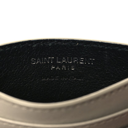 Saint Laurent Calfskin Y Quilted Monogram LouLou Credit Card Case Ivory 6 of 9