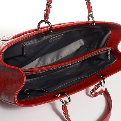 Chanel Caviar Quilted XL Grand Shopping Tote GST Red 5 of 7