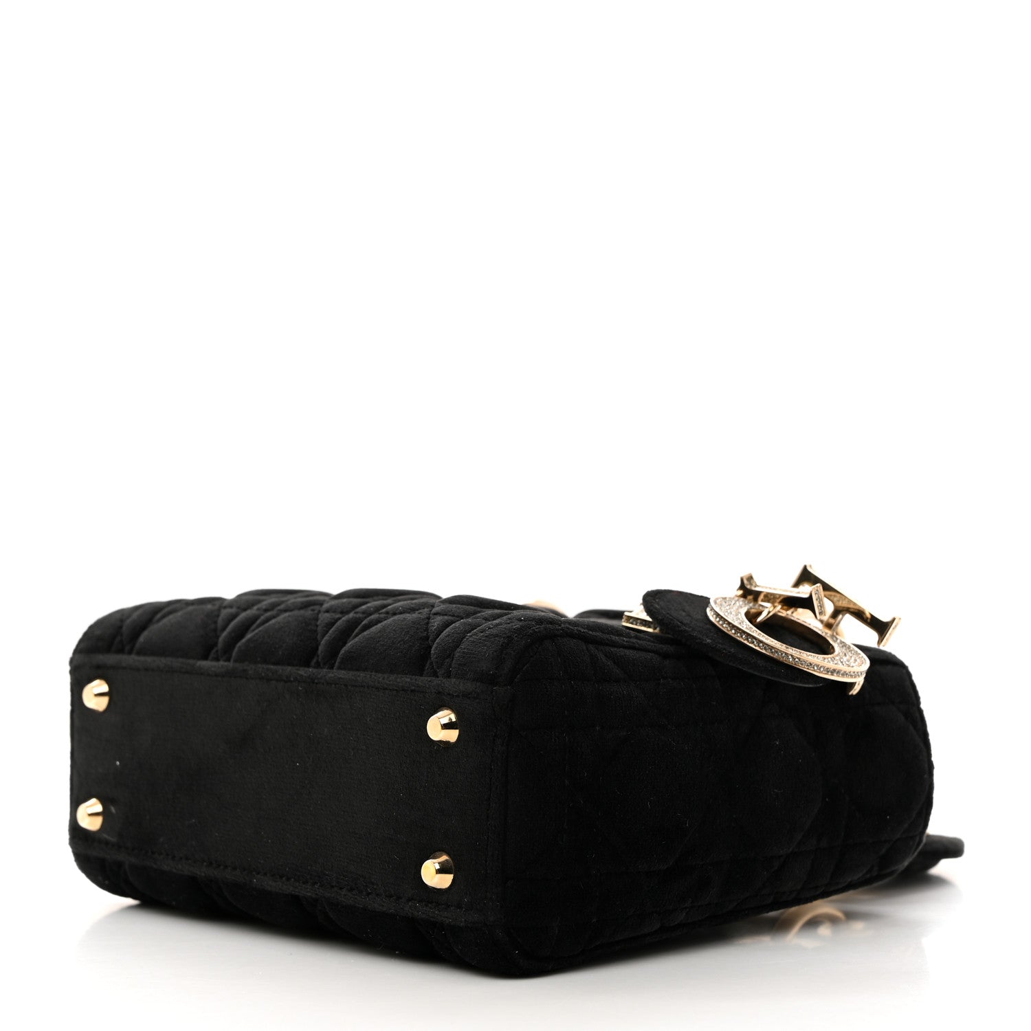 Christian Dior Velvet Mini Lady Dior Black 4 of 10