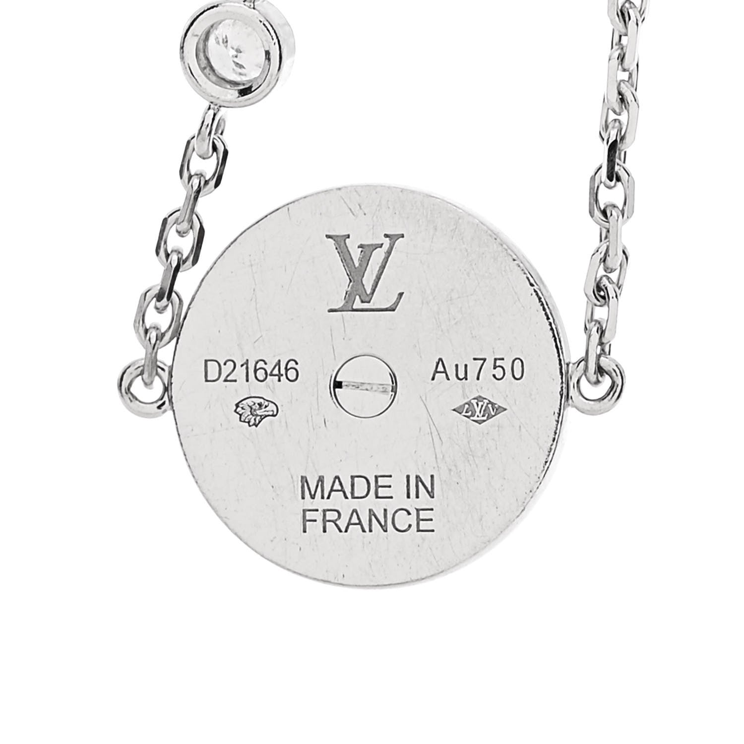 Louis Vuitton 18K White Gold Diamond Pink Opal Color Blossom BB Sun Bracelet 3 of 4