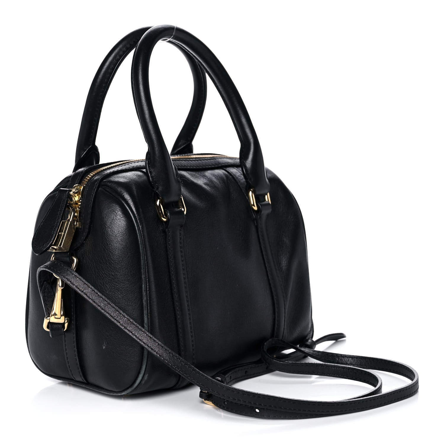 Burberry Grained Calfskin Small Alchester Bowling Bag Black 3 of 12