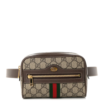 Gucci GG Supreme Monogram Web Small Ophidia Belt Bag 85 34 Dark Brown 1 of 10