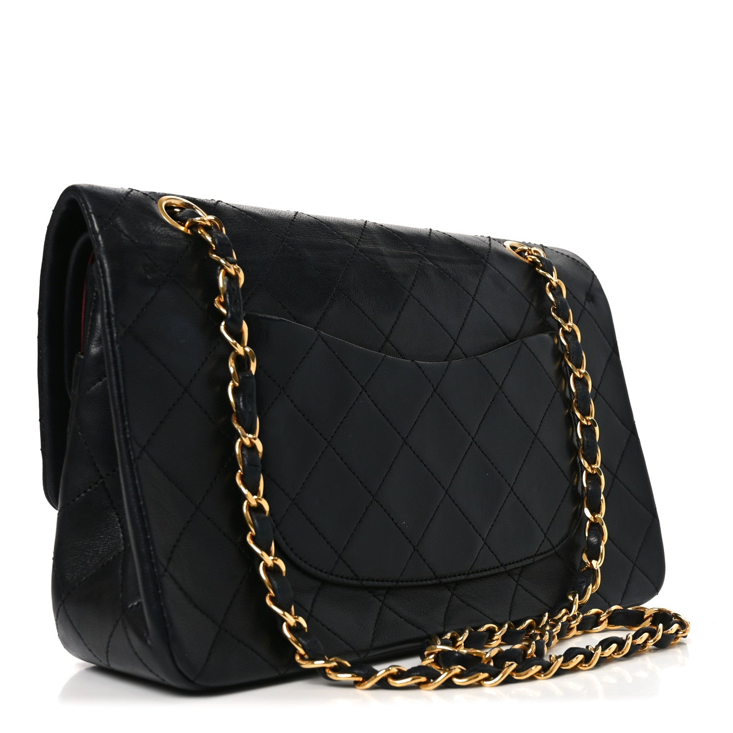 Chanel Lambskin Quilted Small Double Flap Black 1855297 – FASHIONPHILE
