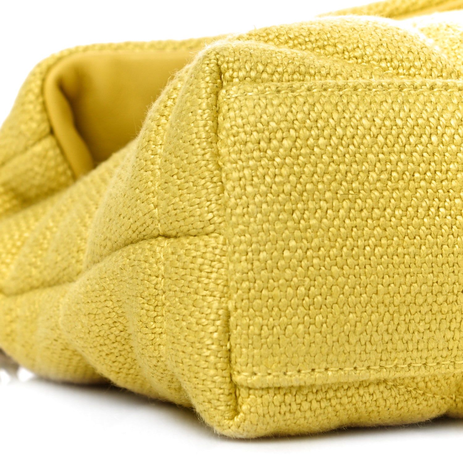 Saint Laurent Canvas Quilted Toy Loulou Puffer Monogram Chain Satchel Jaune Citron 8 of 9