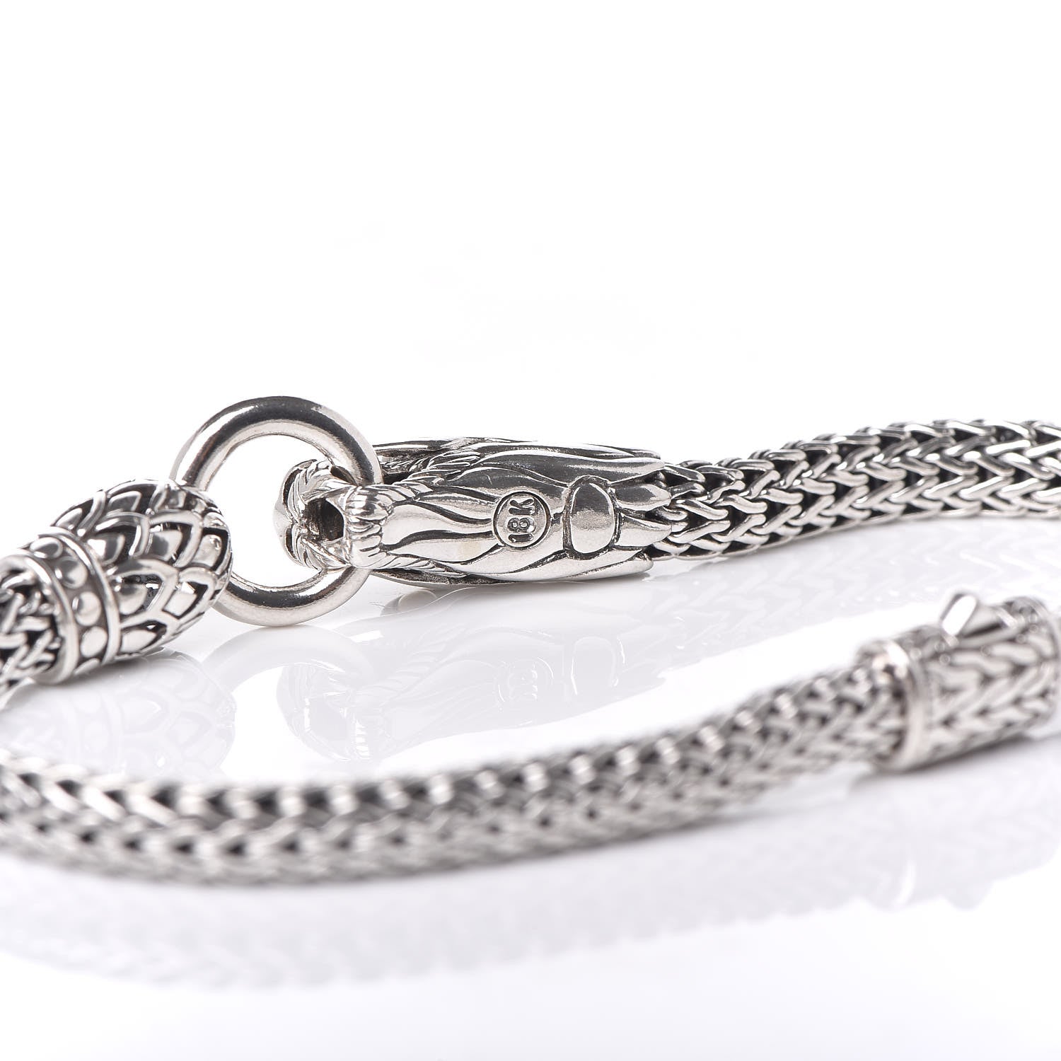 John Hardy Sterling Silver 18K Yellow Gold Dragon Head Bracelet 4 of 6