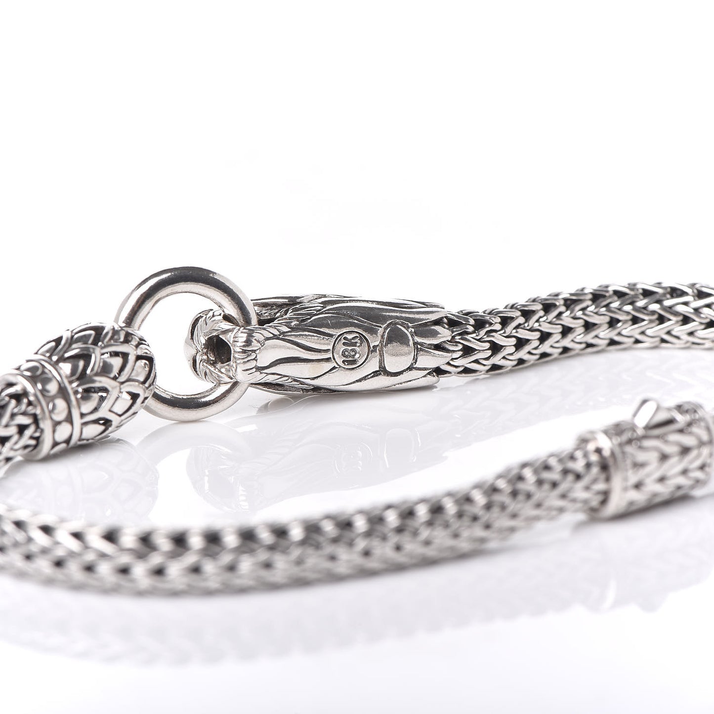 Sterling Silver 18K Yellow Gold Dragon Head Bracelet