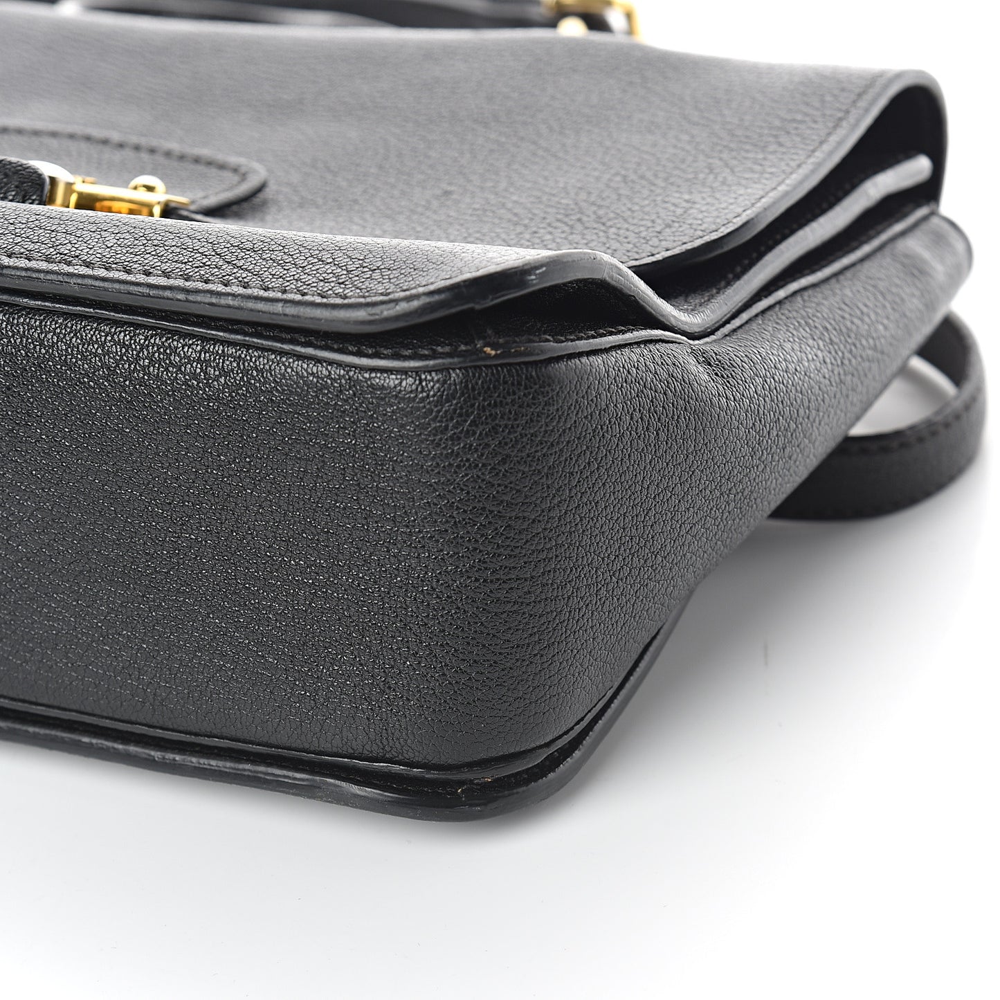 Goatskin Madras Shoulder Bag Black
