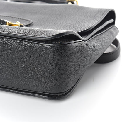 Miu Miu Goatskin Madras Shoulder Bag Black 9 of 9