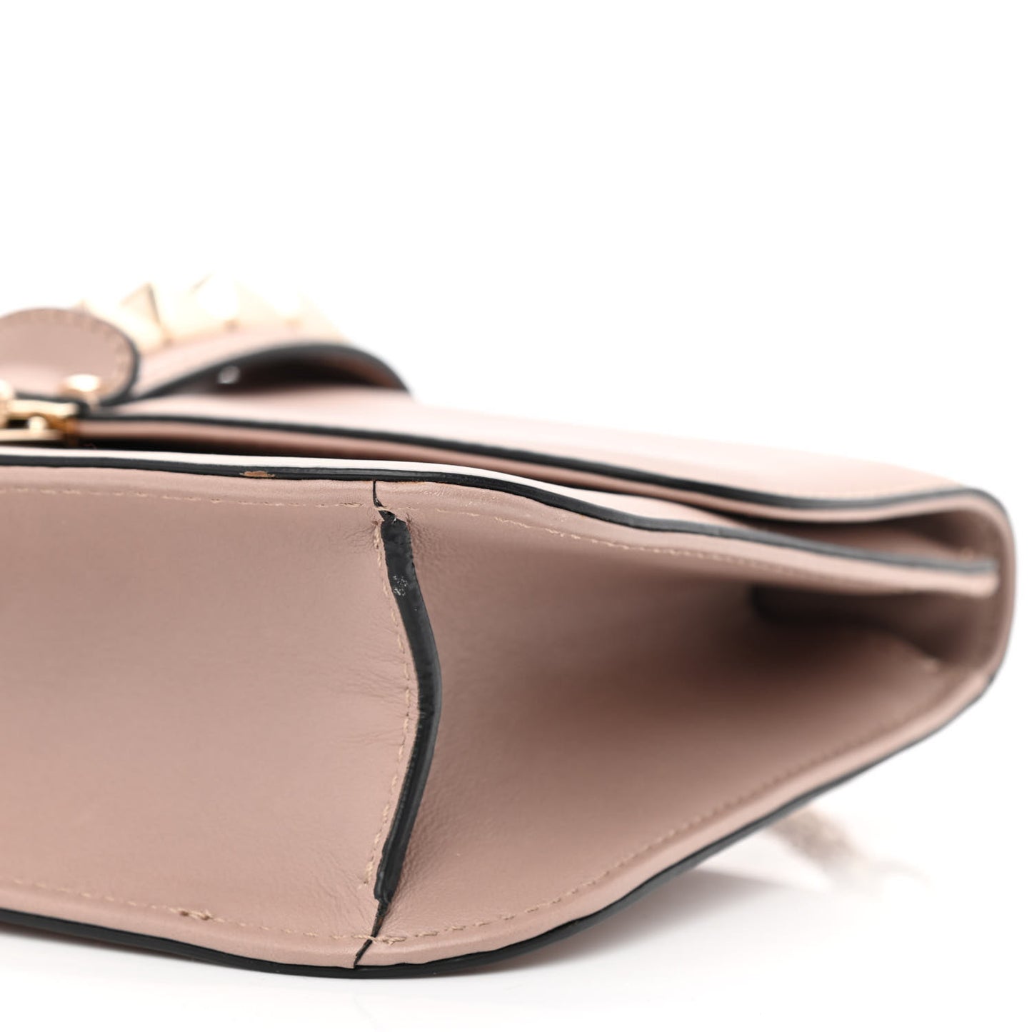 Vitello Medium Glam Lock Rockstud Flap Poudre