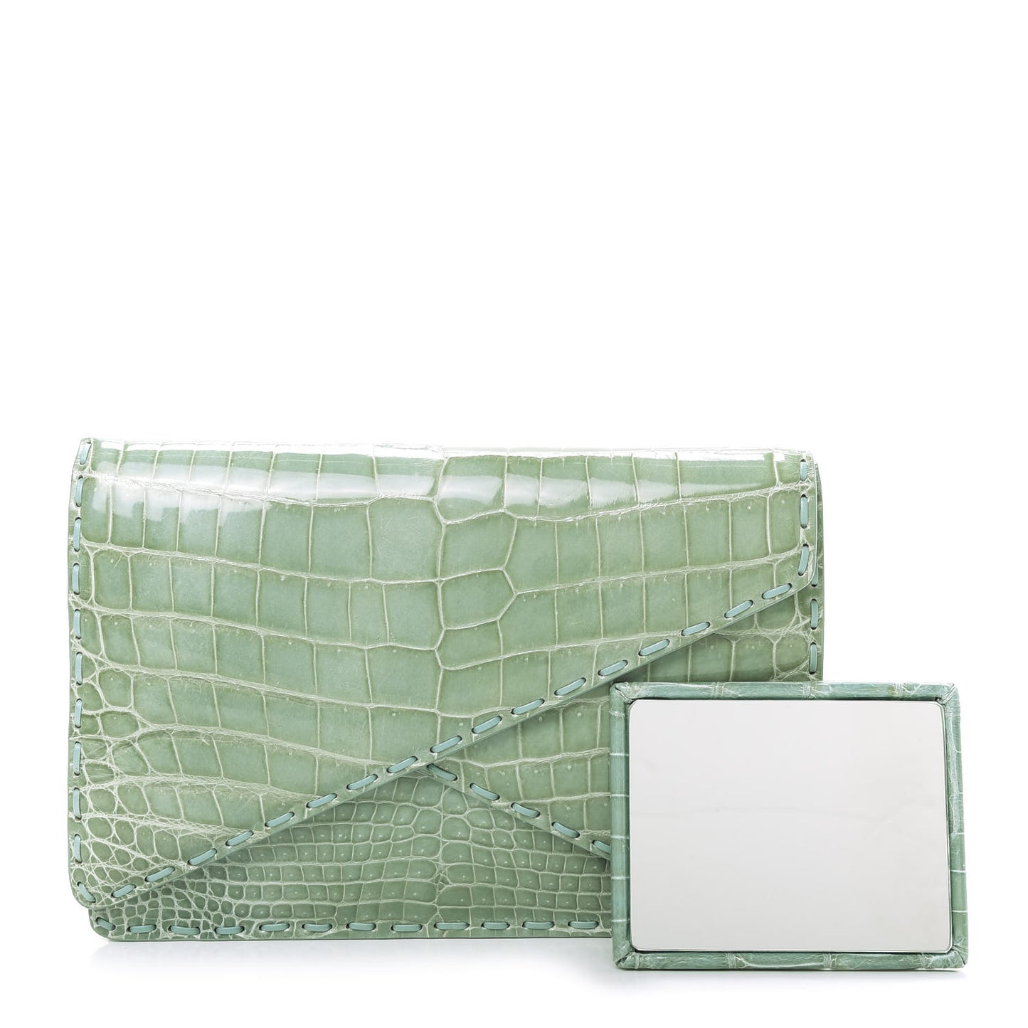 Crocodile Piano Crisscross Clutch