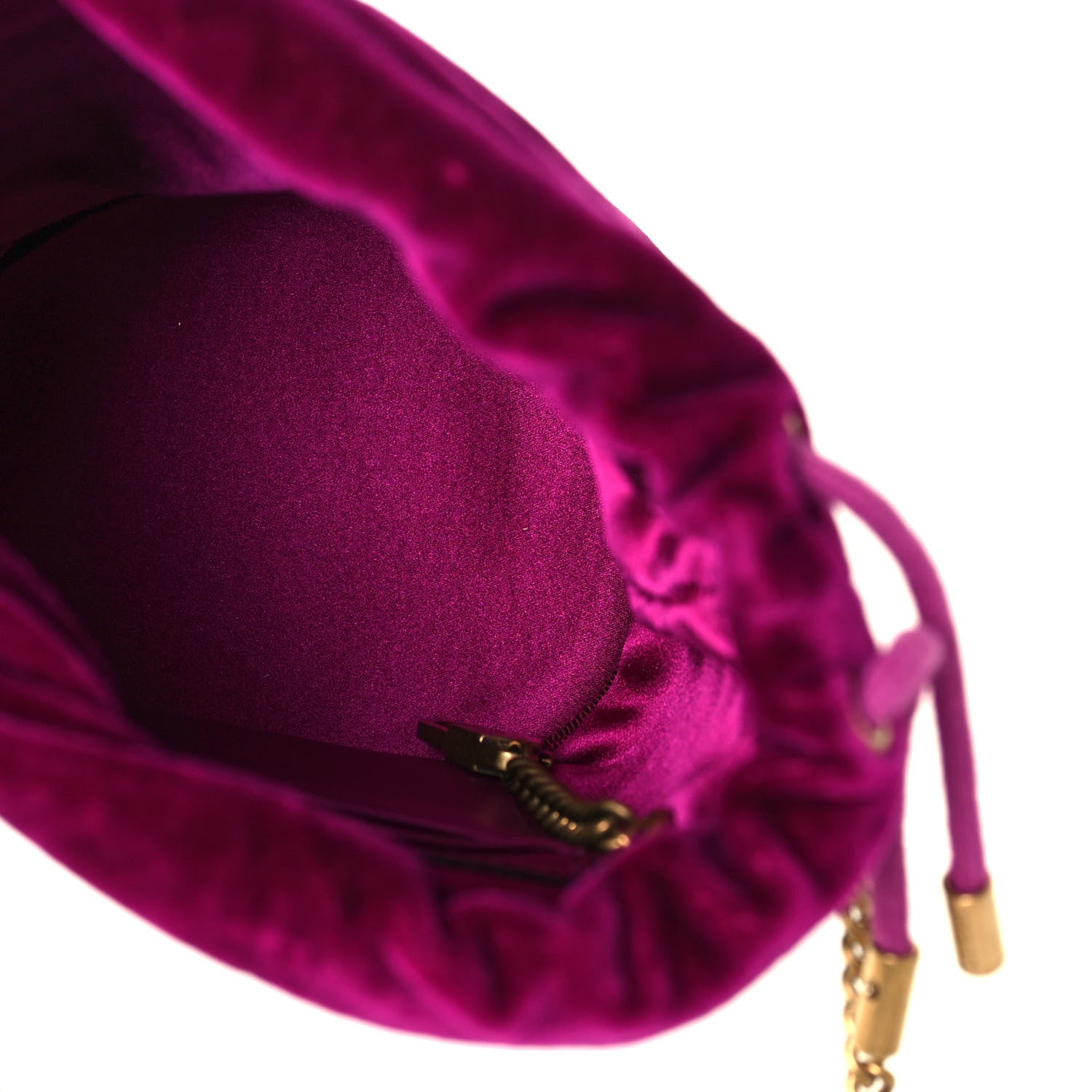 Gucci Velvet Matelasse Mini GG Marmont 2.0 Bucket Bag Fuchsia Violet Cyclamen 5 of 11