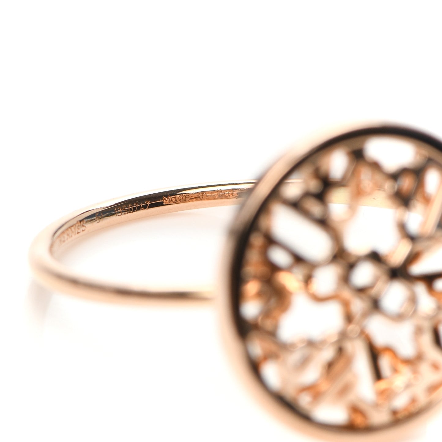18K Rose Gold Chaine D'Ancre Passerelle Ring 51 5.75