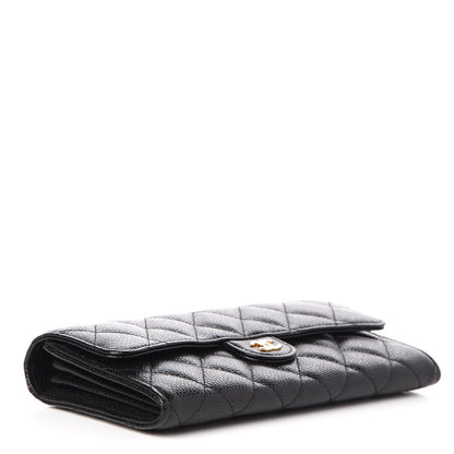 Chanel Caviar Quilted Large Flap Wallet Black 4 of 8