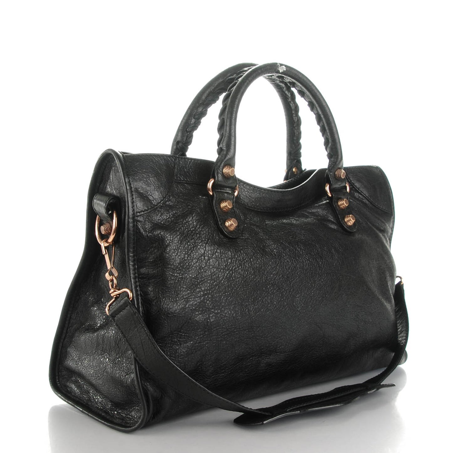 Agneau Giant 12 Rose Gold Hardware City Black