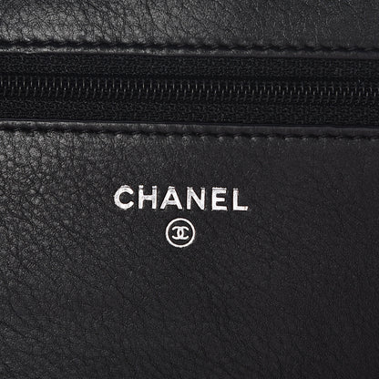Chanel Calfskin Quilted Boy Wallet On Chain WOC So Black 8 of 11